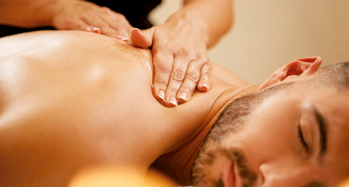 man getting massage